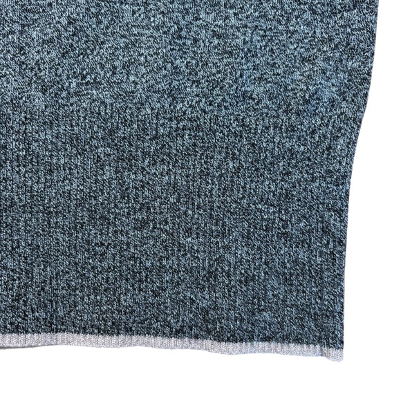 Gap Fine Merino Wool Blend Cropped Sweater 3/4 Sleeves Black White Marbled Sz S - Picture 5 of 7